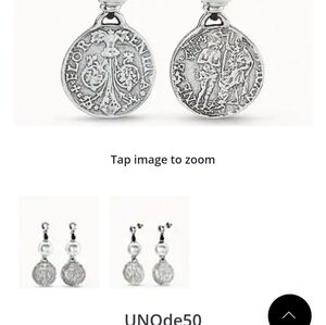 UNO de 50 medallion/pearl earrings